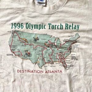 Vintage 1996 Atlanta Olympics Torch Relay T-Shirt